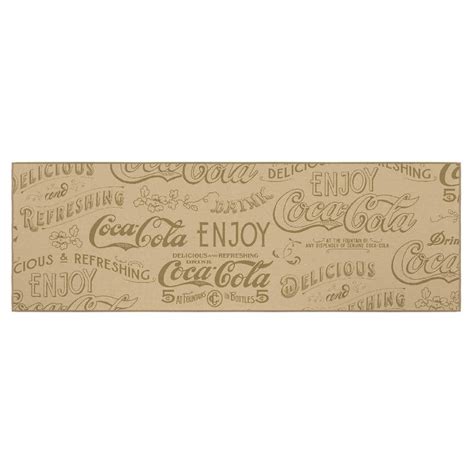 Ottomanson Beige 2 Ft X 5 Ft For Man Cave Bedroom Kitchen Coca Cola