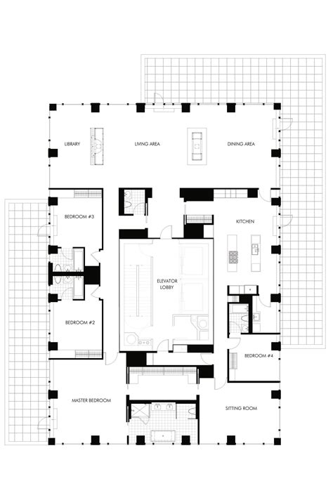 The Urban Glass House Selldorf Architects House Floor Plans Floor Plans Bedroom Floor Plans