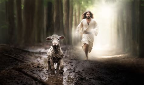 Jesus Christ Saves Lost Lamb Digital Download Instant Savior