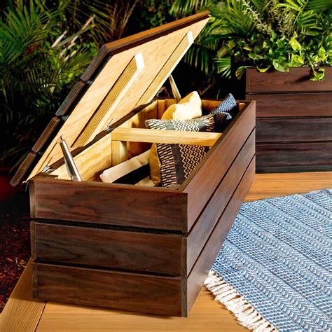 build  outdoor storage bench diy family handyman