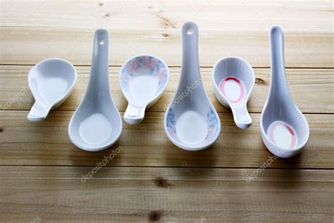 Chinese Soup Spoons — Stock Photo © newlight #121379768