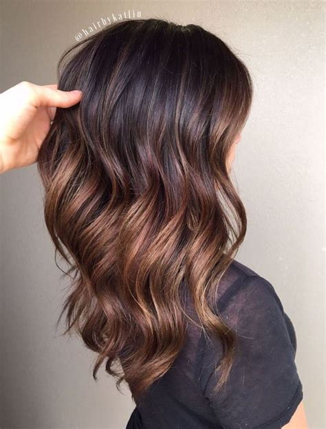 Caramel Ombre Balayage For Brunettes Chocolate Brown Hair Color Hair