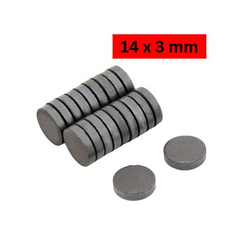 Ferrit Mıknatıs Çap 14 mm X Kalınlık 3 mm Süsleme Magneti Euro Magnet