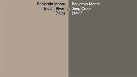 Benjamin Moore Indian River Vs Deep Creek Side By Side Comparison