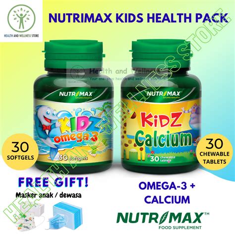 Jual Paket Nutrimax Kidz Omega Softgels Dan Nutrimax Kidz Calcium