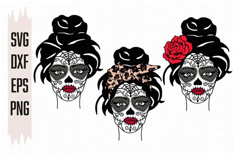 Mom Life Skull Sugar Skull Girl Skull Graphic By Lerastudio
