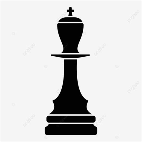 King Chess Piece Silhouette PNG Transparent Black King Piece Icon