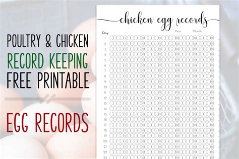 Printable Poultry Record Keeping Templates Printable Word Searches