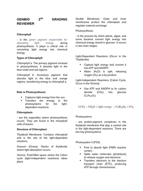 GENBIO 2ND GRADING REVIEWER | PDF | Cellular Respiration | Adenosine ... 