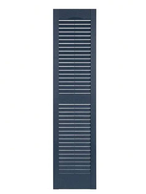 Perfect Shutters Il501571004 Premier Louver Exterior Decorative Shutter Bedford Blue 15 X 71