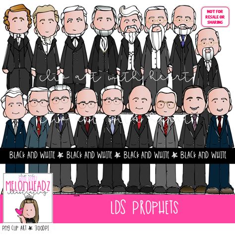 Lds Prophets Clipart Black And White Melonheadz