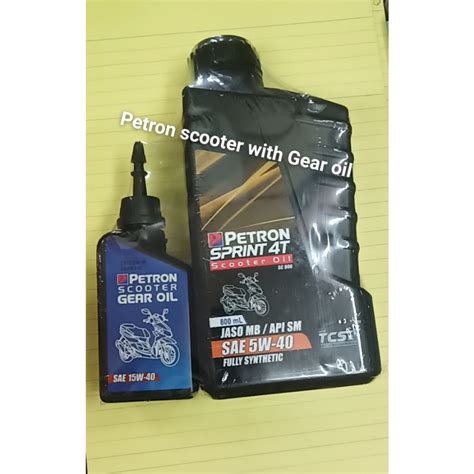 PETRON SCOOTER WITH GEAR OIL FULLY SYNTHETIC Shopee Philippines