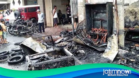 Kios Bensin Terbakar Hanguskan Motor Dan Trafo Listrik Di Malang