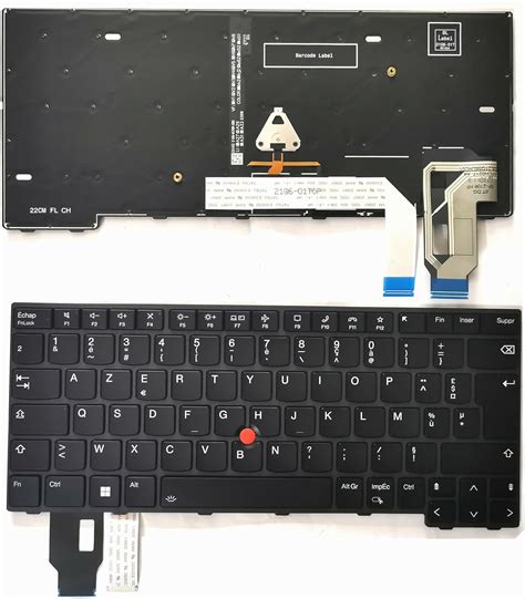 Junweier Clavier Français rétro éclairé Azerty pour Lenovo Thinkpad T14