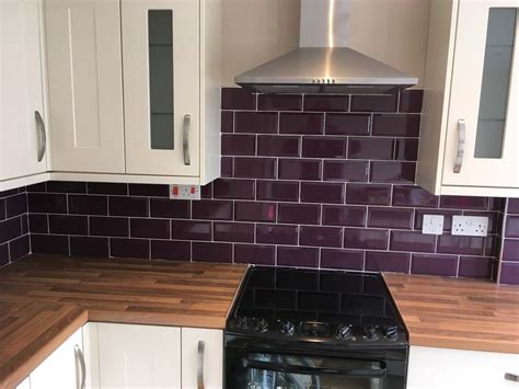 20 Purple Subway Tile Backsplash The Urban Decor