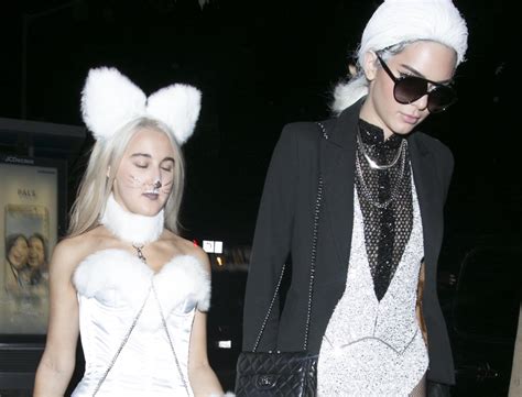 Kendall Jenner Karl Lagerfeld Halloween Costume 2015 Popsugar Fashion