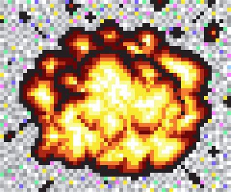 Pixel Art Explosion Animation