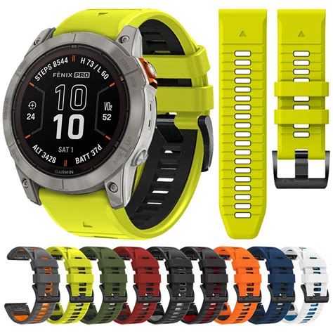 Quickfit Two Tone Silicone Strap Para Garmin Fenix Acess Rios Para