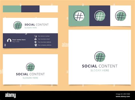 Social Content Logo Design With Editable Slogan Branding Book And