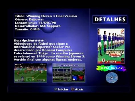 World Soccer Winning Eleven 3 Final Version Para Pop Starter OPL