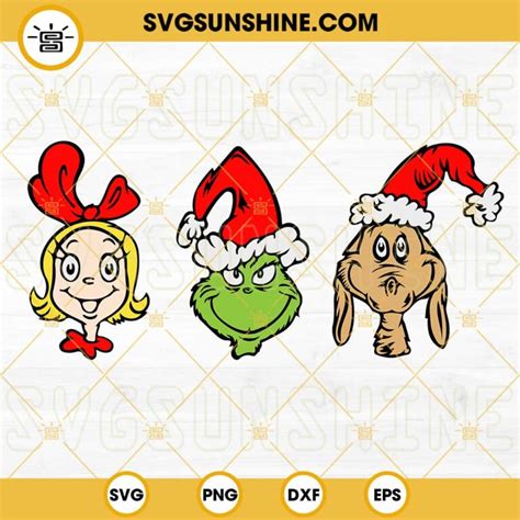 Grinch SVG, Cindy Lou Who SVG, Max Dog SVG, Grinch SVG Bundle