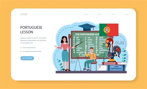 Banner Web O P Gina De Destino Para El Aprendizaje Del Idioma Portugu S