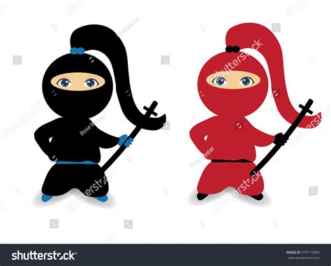 Ninja Girl Female Ninja Ninja Woman Stock Vector Royalty Free