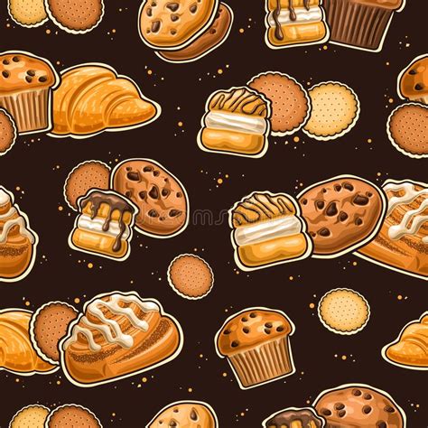 Vector Bakery Seamless Pattern Stock Vector Illustration Of Bakery