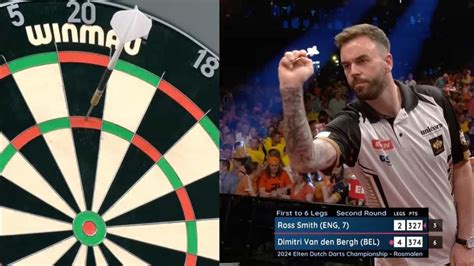 Ross Smith gooit 9-darter bij Euro Tour in Rosmalen! (video)