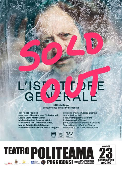 Al Politeama Nuovo Sold Out Con Rocco Papaleo In Ispettore Generale