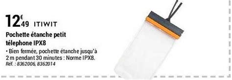 Promo Pochette étanche Petit Téléphone Ipx8 Itiwit chez Decathlon