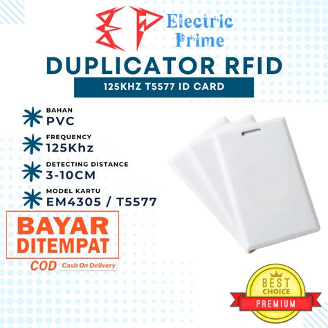 Jual RFID Card M4305 T5577 Kloning Duplikator Kartu Akses TRIPLEDI