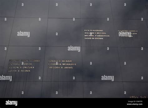 The Space Mirror Memorial At The Kennedy Space Center Florida Usa Stock