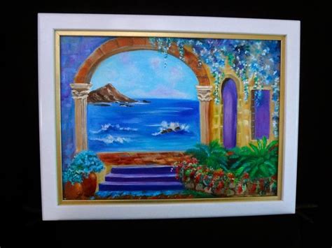 Mediterranean Veranda View Painting By Jenny Jonah Saatchi Art