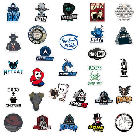 Hacker Programming Stickers Pack 10,30,50pcs, Computer Vinyl Stickers ...