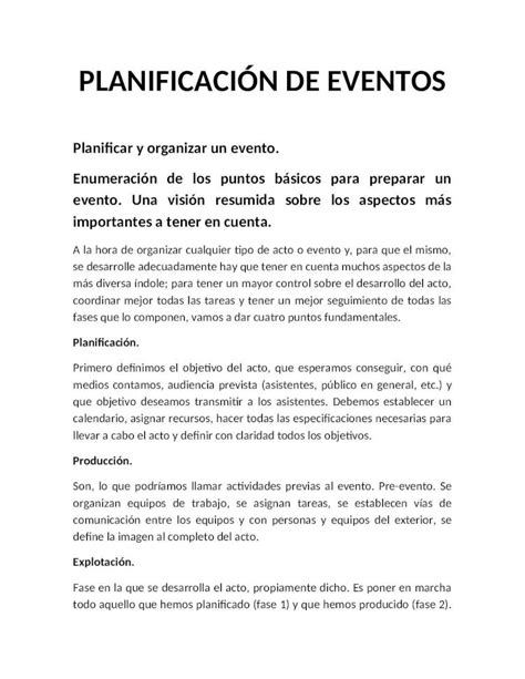 Docx Planificaci N De Eventos Dokumen Tips