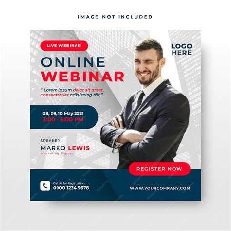 Premium Vector Live Webinar Conference Template