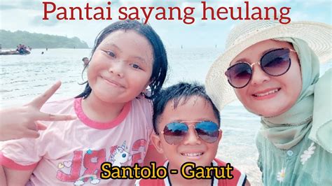 Suasana Liburan Di Pantai Sayang Heulang Pameungpeuk Kab Garut