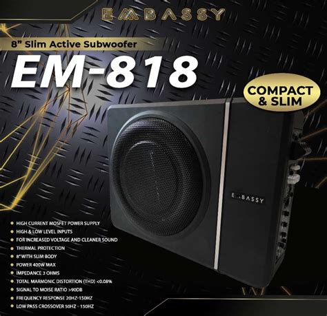 Subwoofer Kolong Aktif Embassy Em Lazada Indonesia