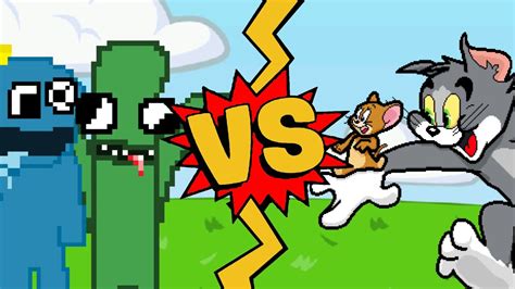 M U G E N Battles Blue Green Vs Tom Jerry Rainbow Friends Vs Tom