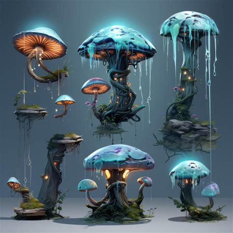 Premium AI Image | Dripping Fungal Wonderland Captivating Assets ...