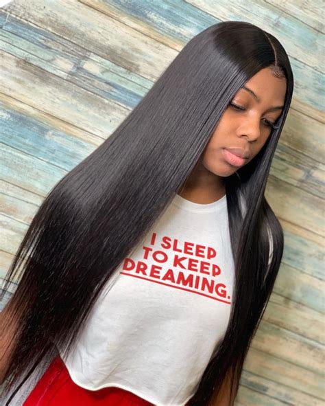 Follow Tropic M For More ️ Instagram Glizzypostedthat💋 Straight Hairstyles Straight Human Hair