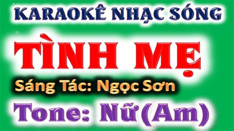 KARAOKE Tình mẹ tone nữ Am ghita Hoàng Chung 2024 St Ngọc Sơn