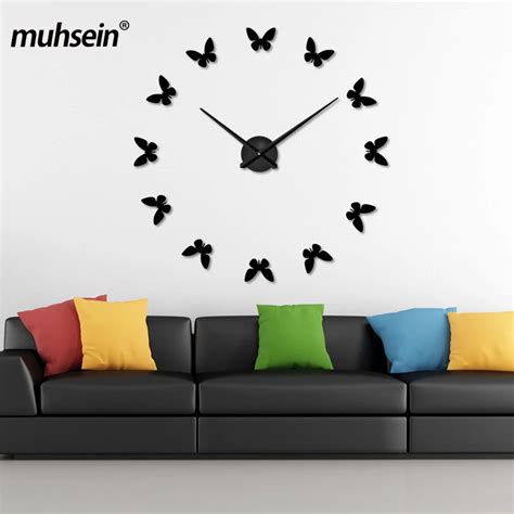 Muhsein Self Adhesive Wall Watch Wall Clocks Horloge D Diy Acrylic