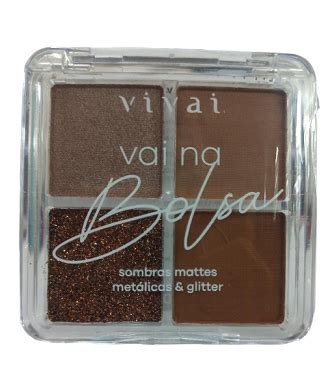 Paleta De Sombra Vai Na Bolsa Cor D Metalica E Glitter Vivai 4056 1