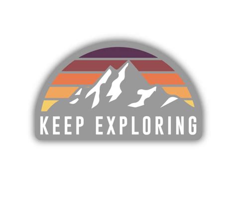 Keep Exploring Sticker Rustic Rose