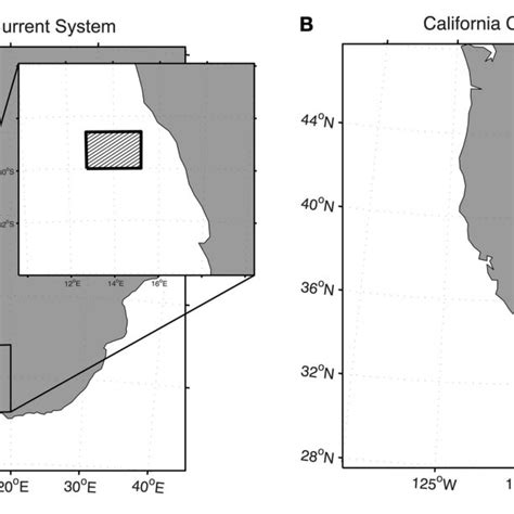 | Regions of study. (A) The Benguela Current upwelling system located ...