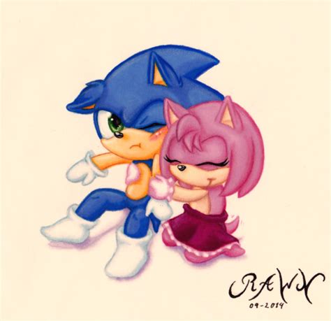 Baby Amy And Sonic By Rawn89 On Deviantart