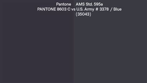 Pantone C Vs Ams Std A U S Army Blue Side By