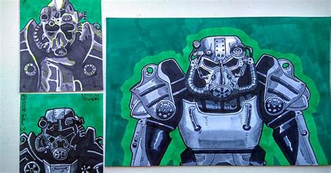 Fallout Power Armour Comparison R Sketchdaily 17 7 16 Imgur